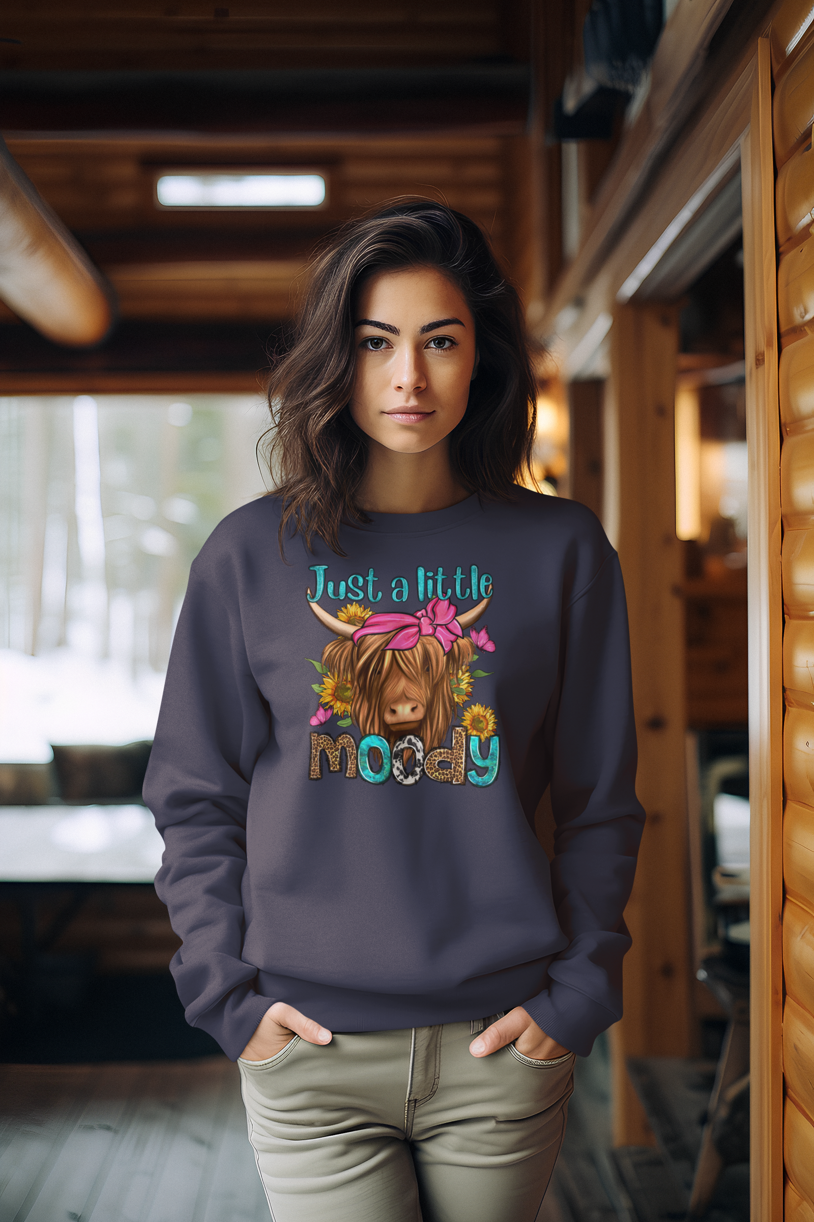 Just A Little Moody Unisex Heavy Blend™ Crewneck Sweatshirt - River Front Creations Store