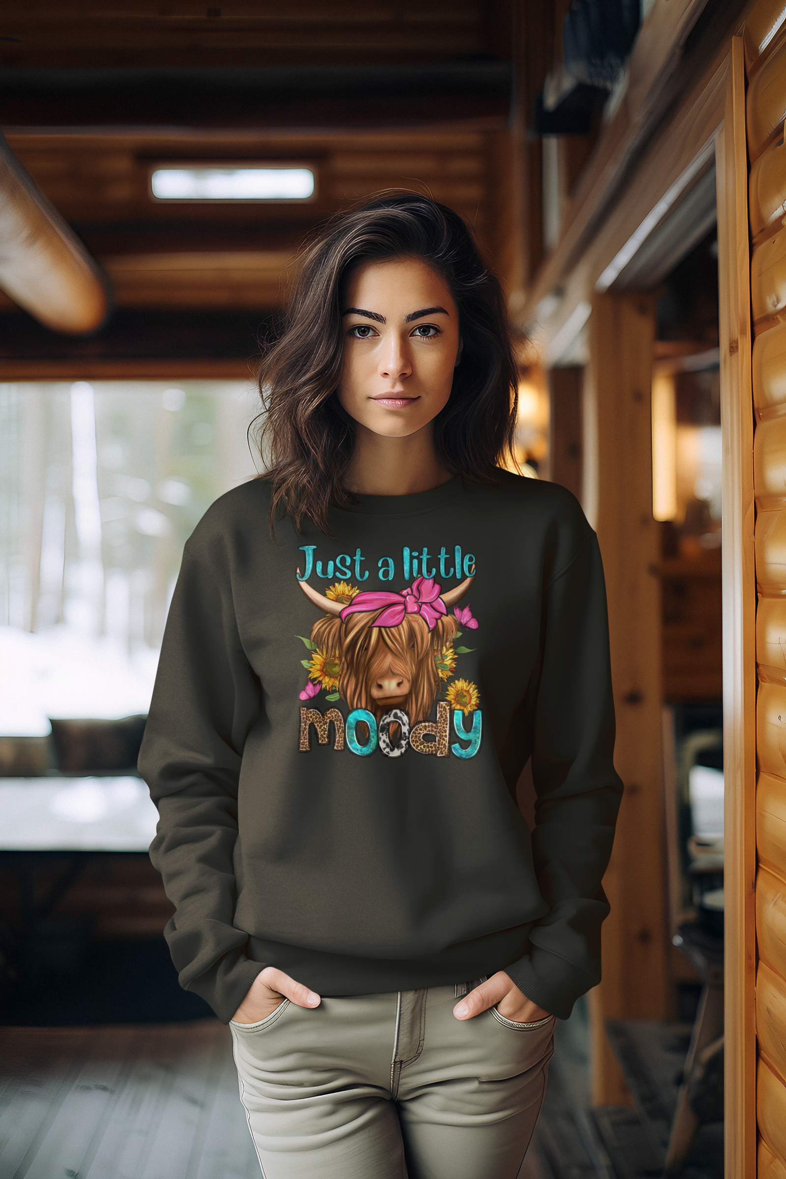 Just A Little Moody Unisex Heavy Blend™ Crewneck Sweatshirt - River Front Creations Store