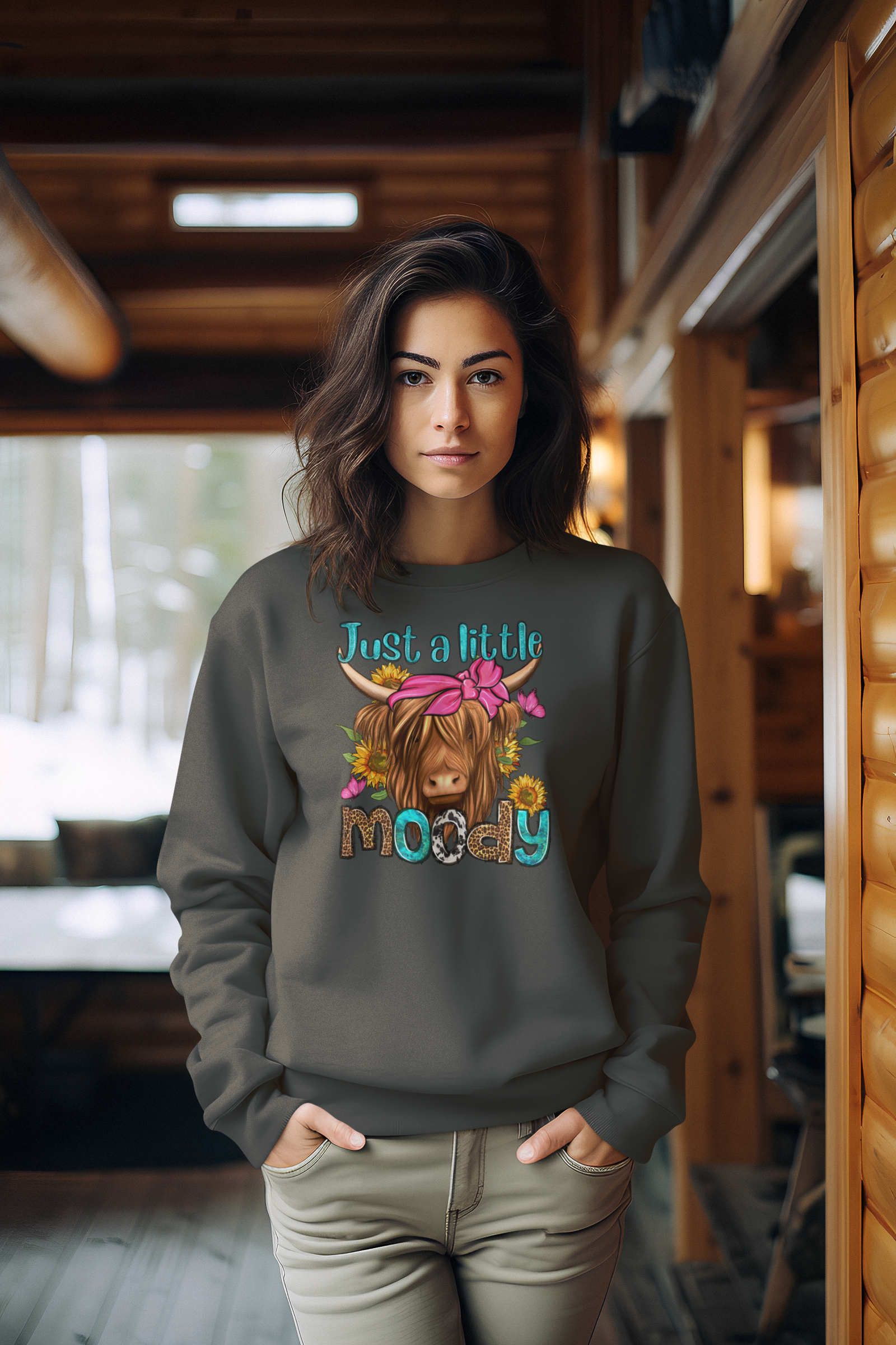 Just A Little Moody Unisex Heavy Blend™ Crewneck Sweatshirt - River Front Creations Store