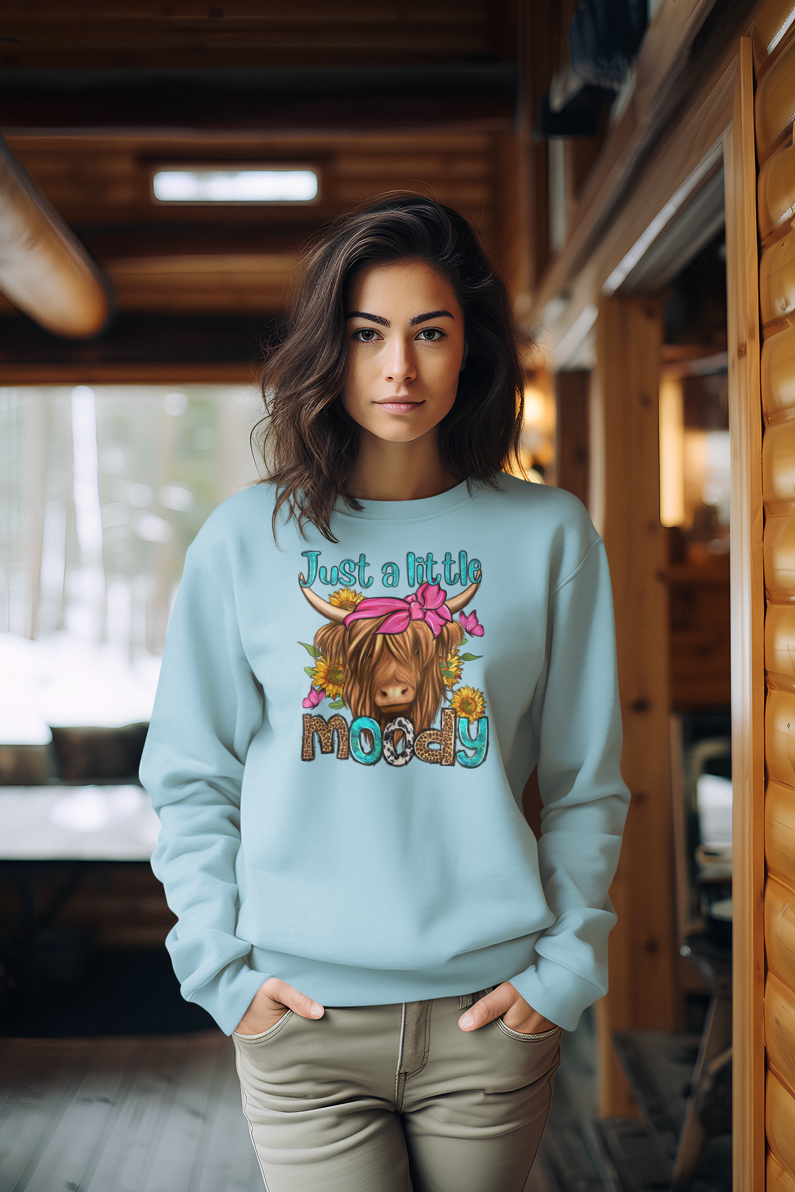 Just A Little Moody Unisex Heavy Blend™ Crewneck Sweatshirt - River Front Creations Store