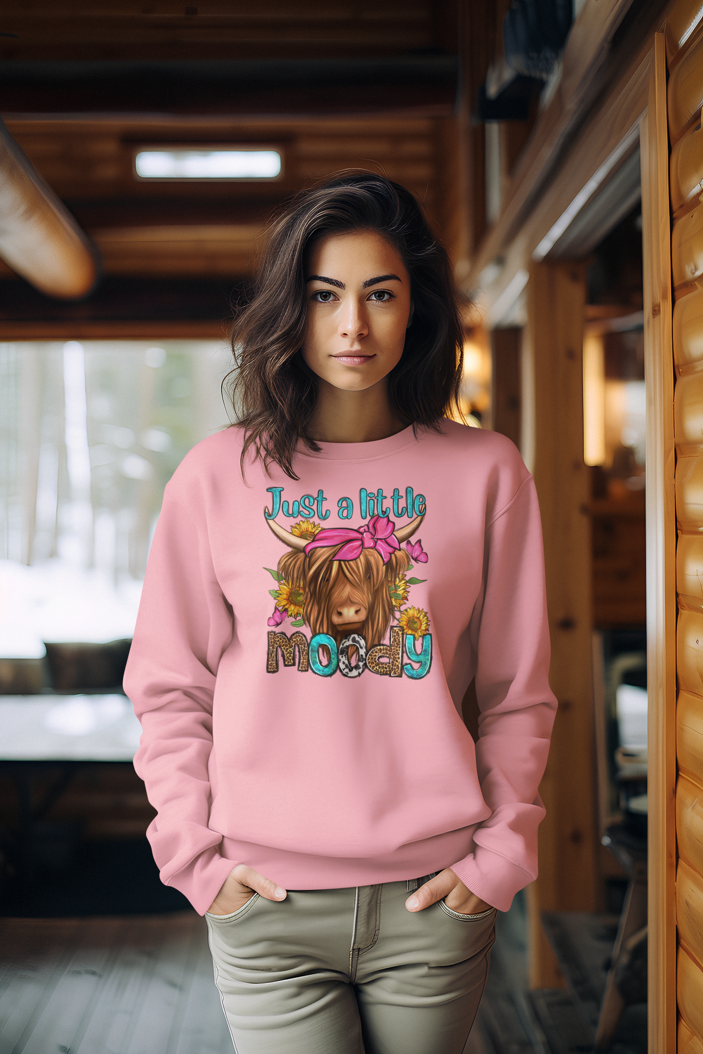 Just A Little Moody Unisex Heavy Blend™ Crewneck Sweatshirt - River Front Creations Store