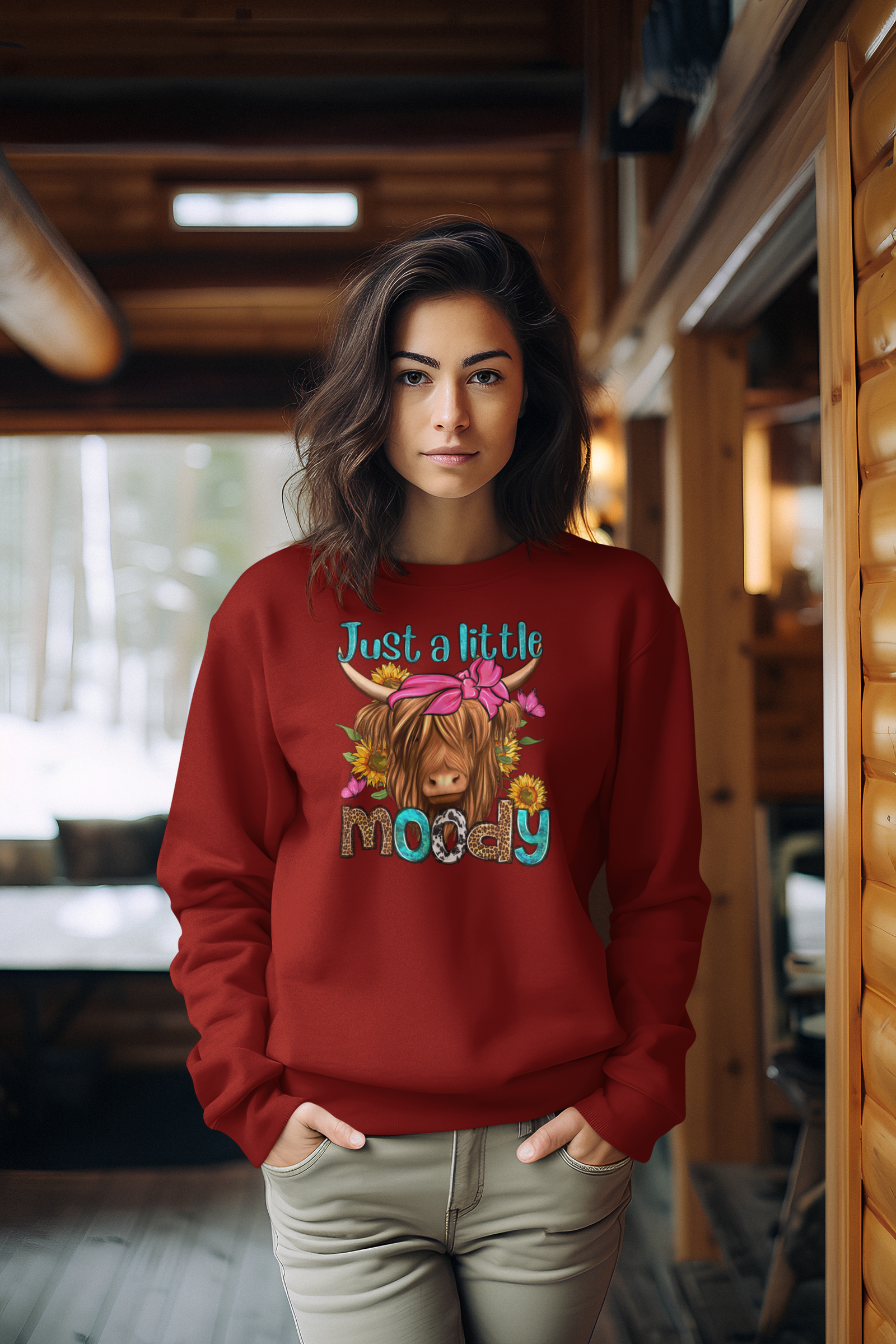 Just A Little Moody Unisex Heavy Blend™ Crewneck Sweatshirt - River Front Creations Store