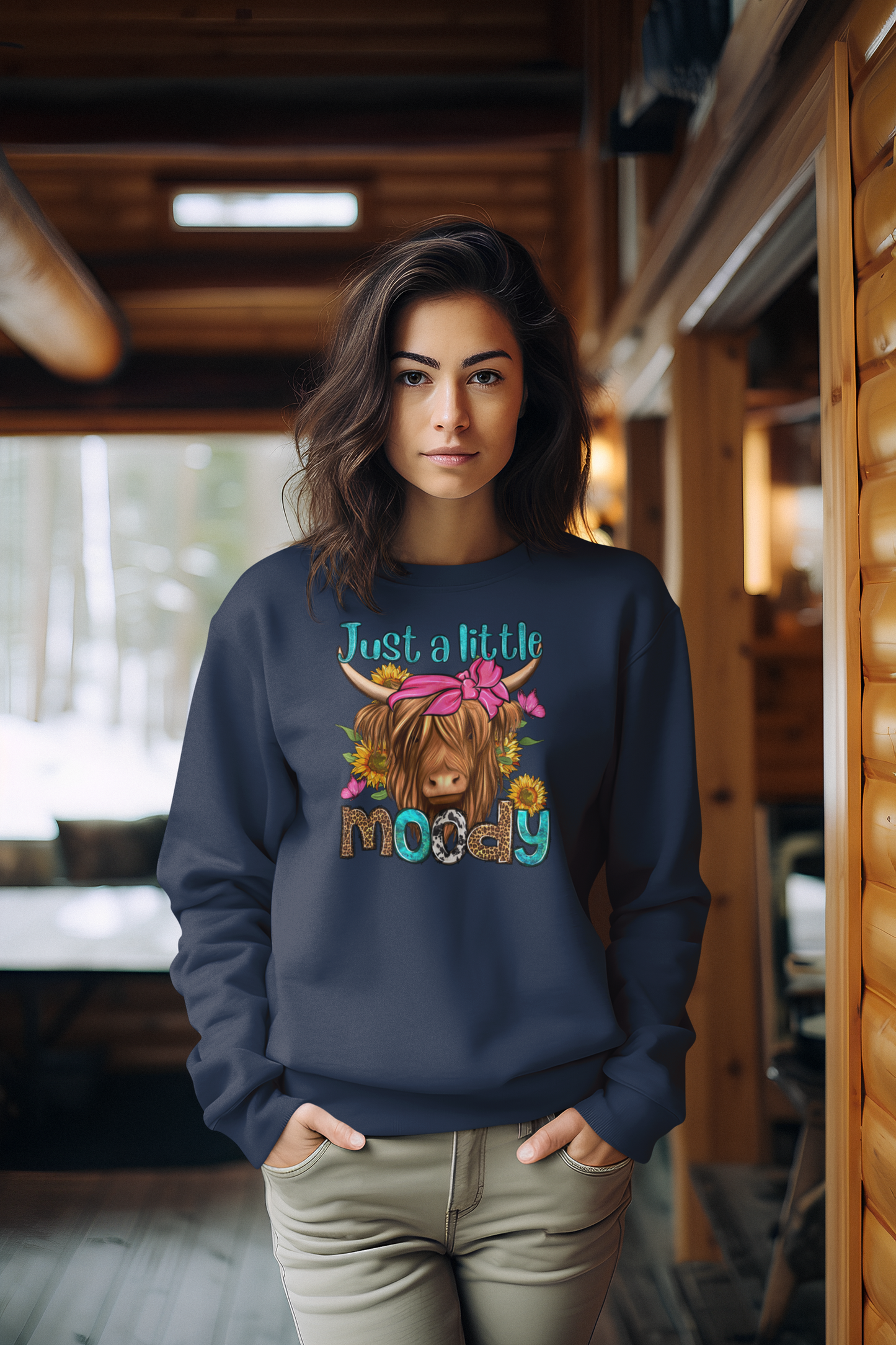 Just A Little Moody Unisex Heavy Blend™ Crewneck Sweatshirt - River Front Creations Store