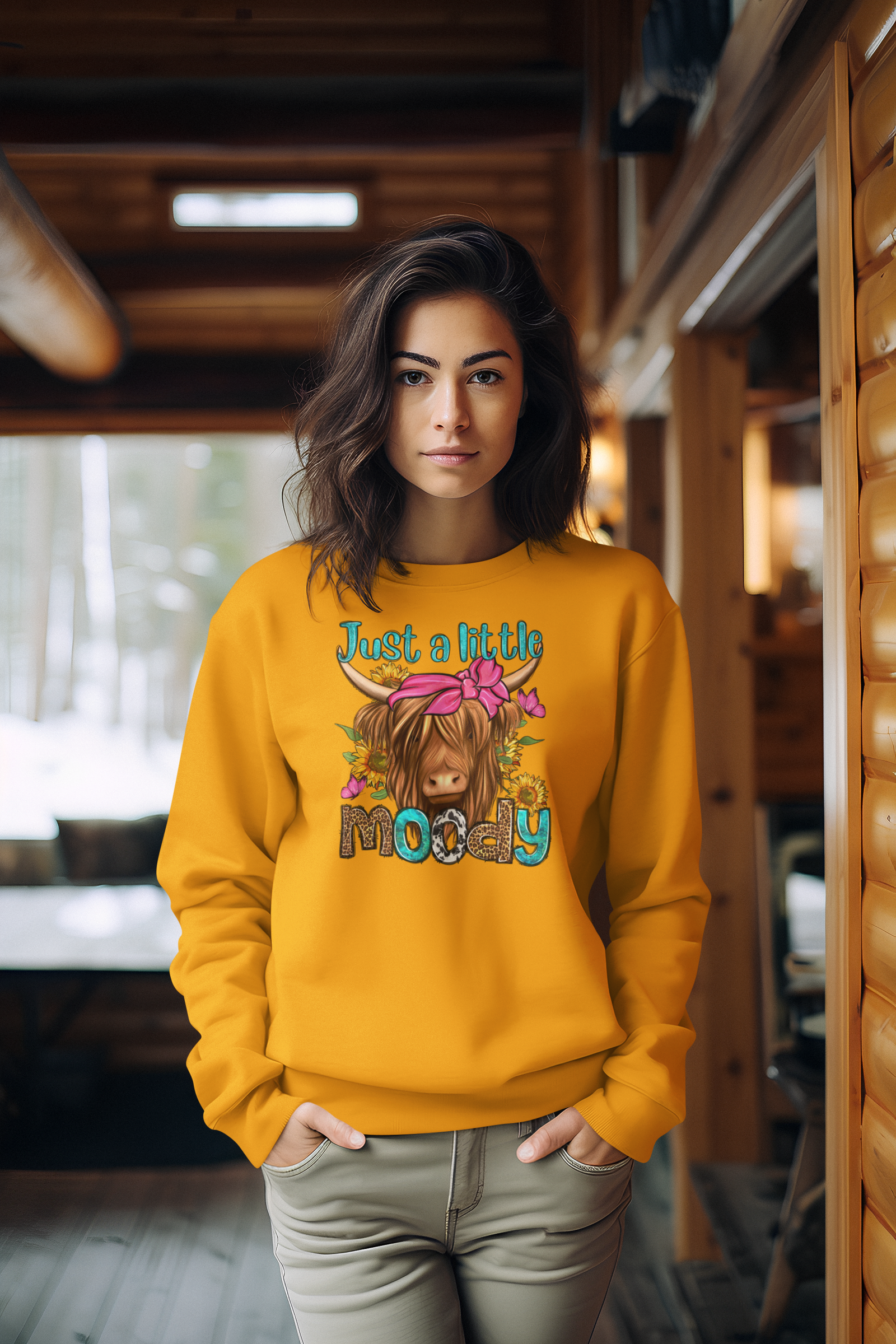 Just A Little Moody Unisex Heavy Blend™ Crewneck Sweatshirt - River Front Creations Store