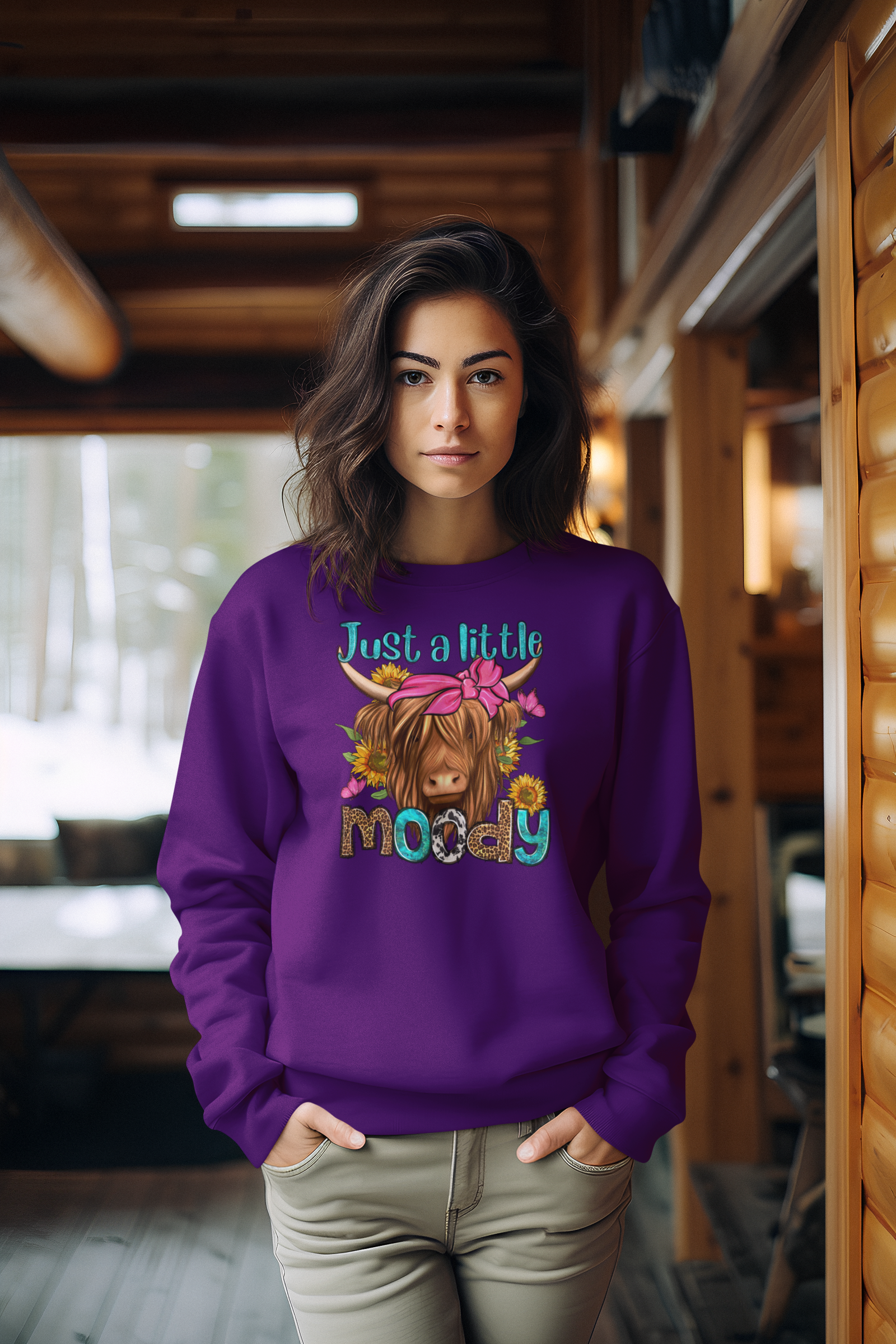 Just A Little Moody Unisex Heavy Blend™ Crewneck Sweatshirt - River Front Creations Store