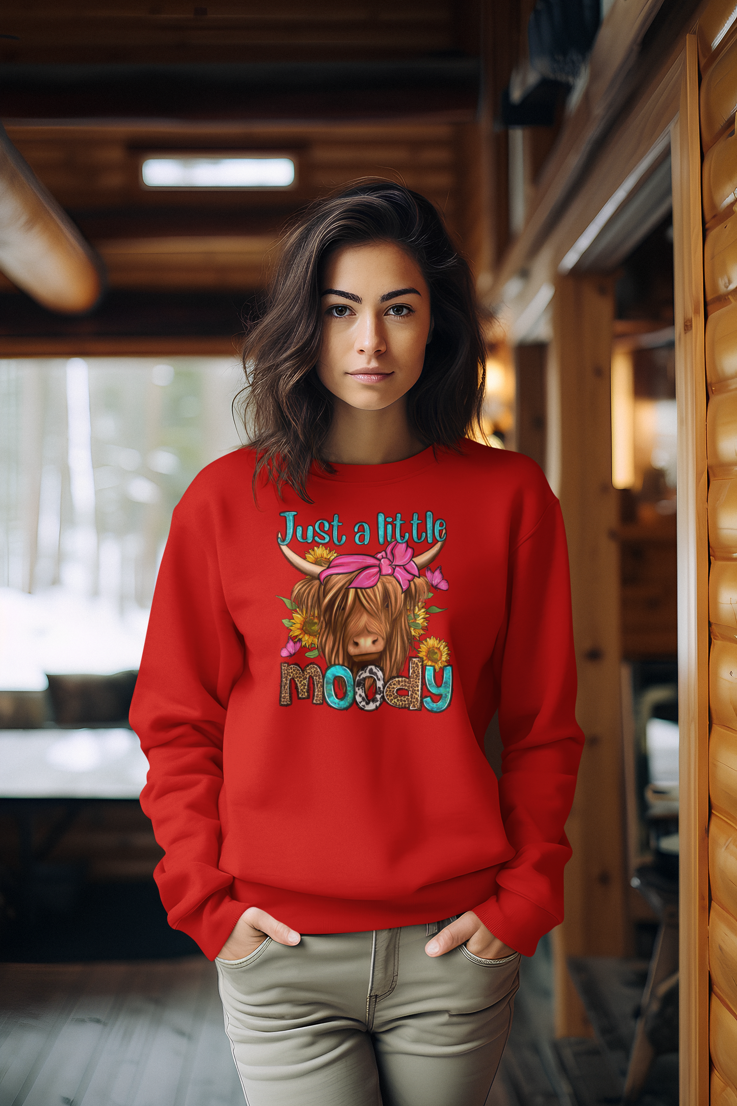 Just A Little Moody Unisex Heavy Blend™ Crewneck Sweatshirt - River Front Creations Store