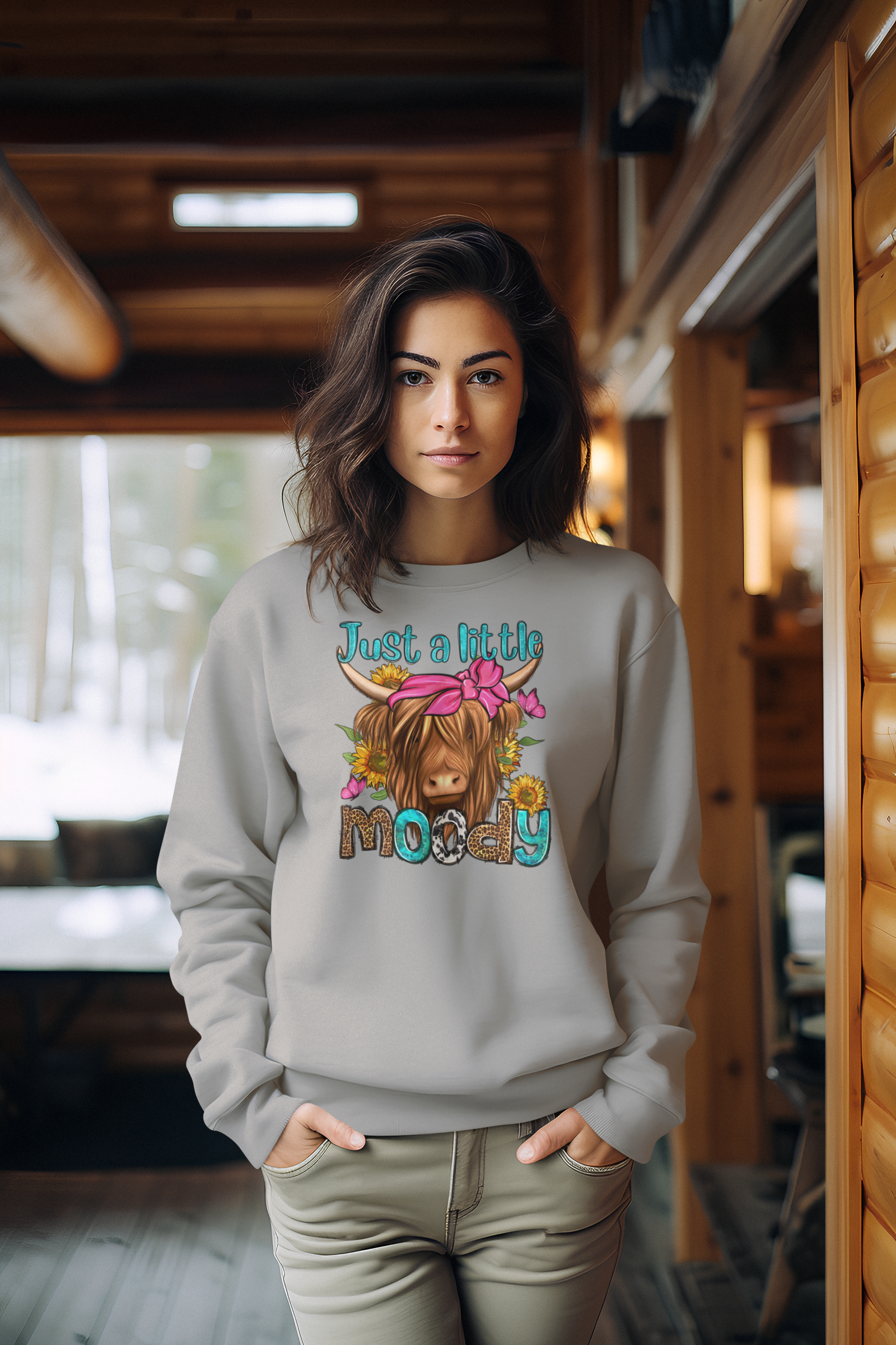Just A Little Moody Unisex Heavy Blend™ Crewneck Sweatshirt - River Front Creations Store