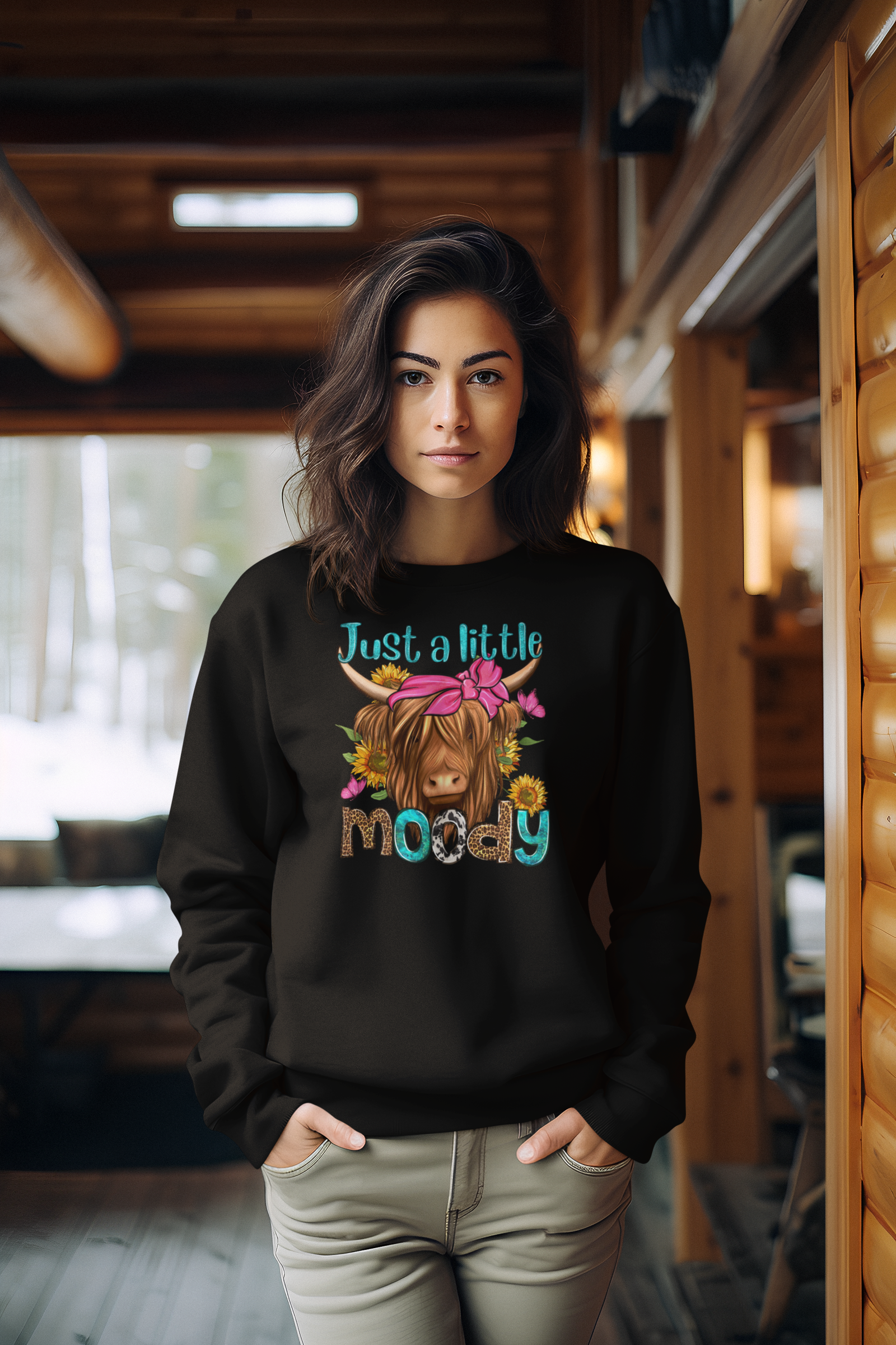 Just A Little Moody Unisex Heavy Blend™ Crewneck Sweatshirt - River Front Creations Store