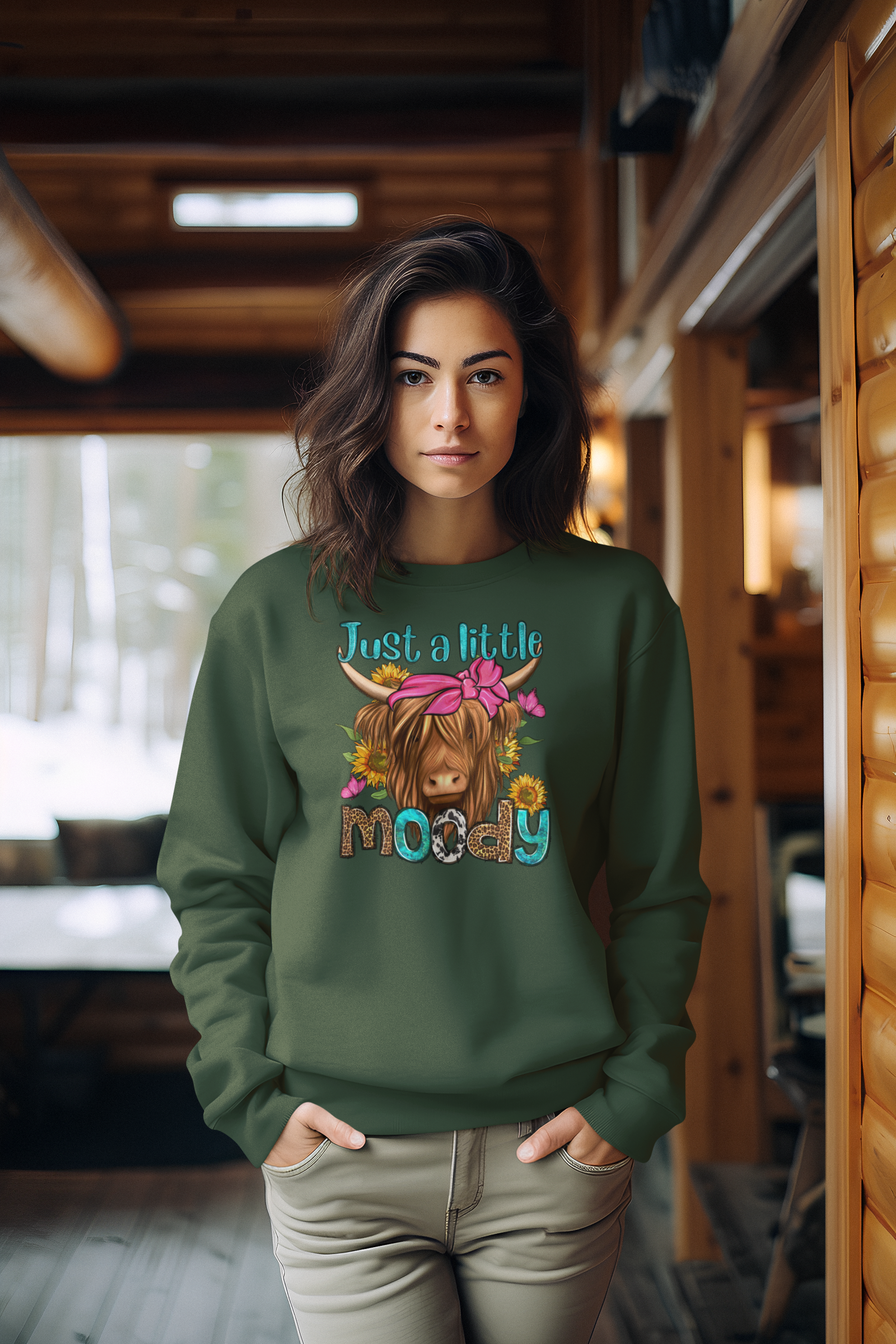 Just A Little Moody Unisex Heavy Blend™ Crewneck Sweatshirt - River Front Creations Store