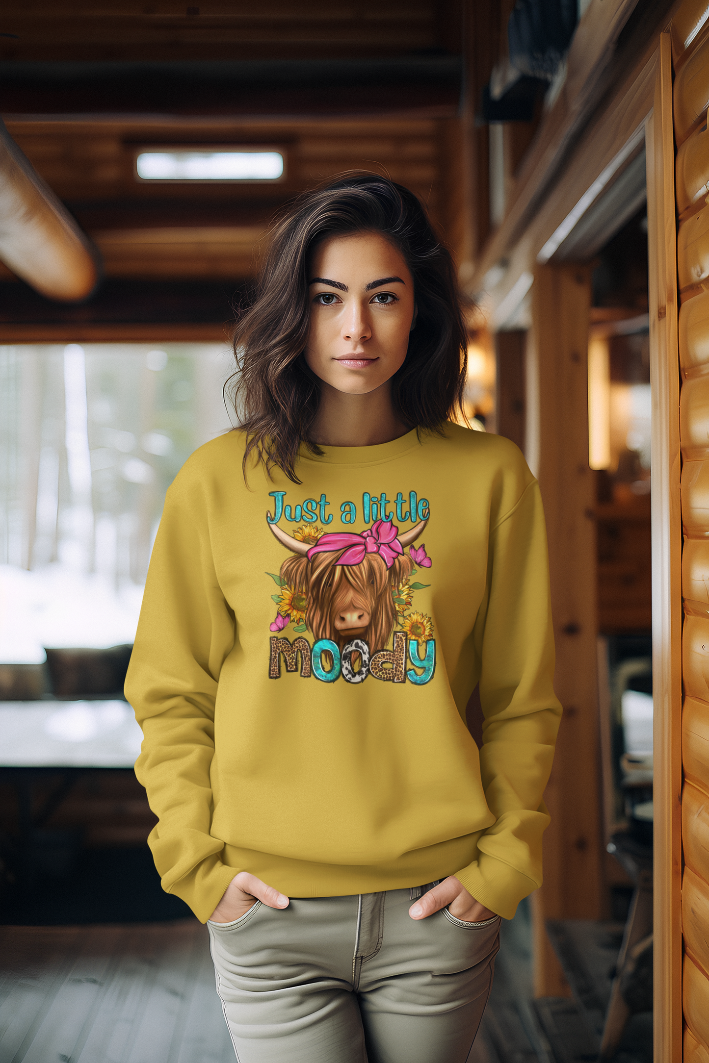 Just A Little Moody Unisex Heavy Blend™ Crewneck Sweatshirt - River Front Creations Store
