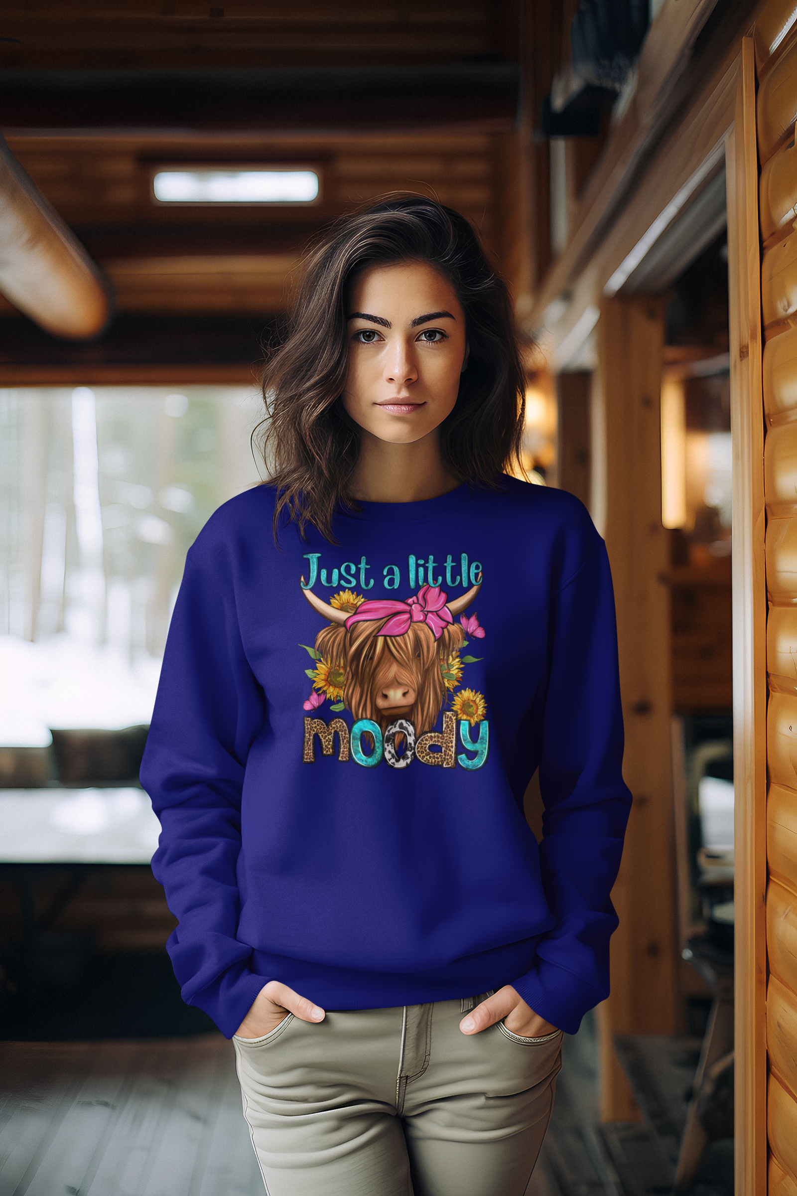 Just A Little Moody Unisex Heavy Blend™ Crewneck Sweatshirt - River Front Creations Store