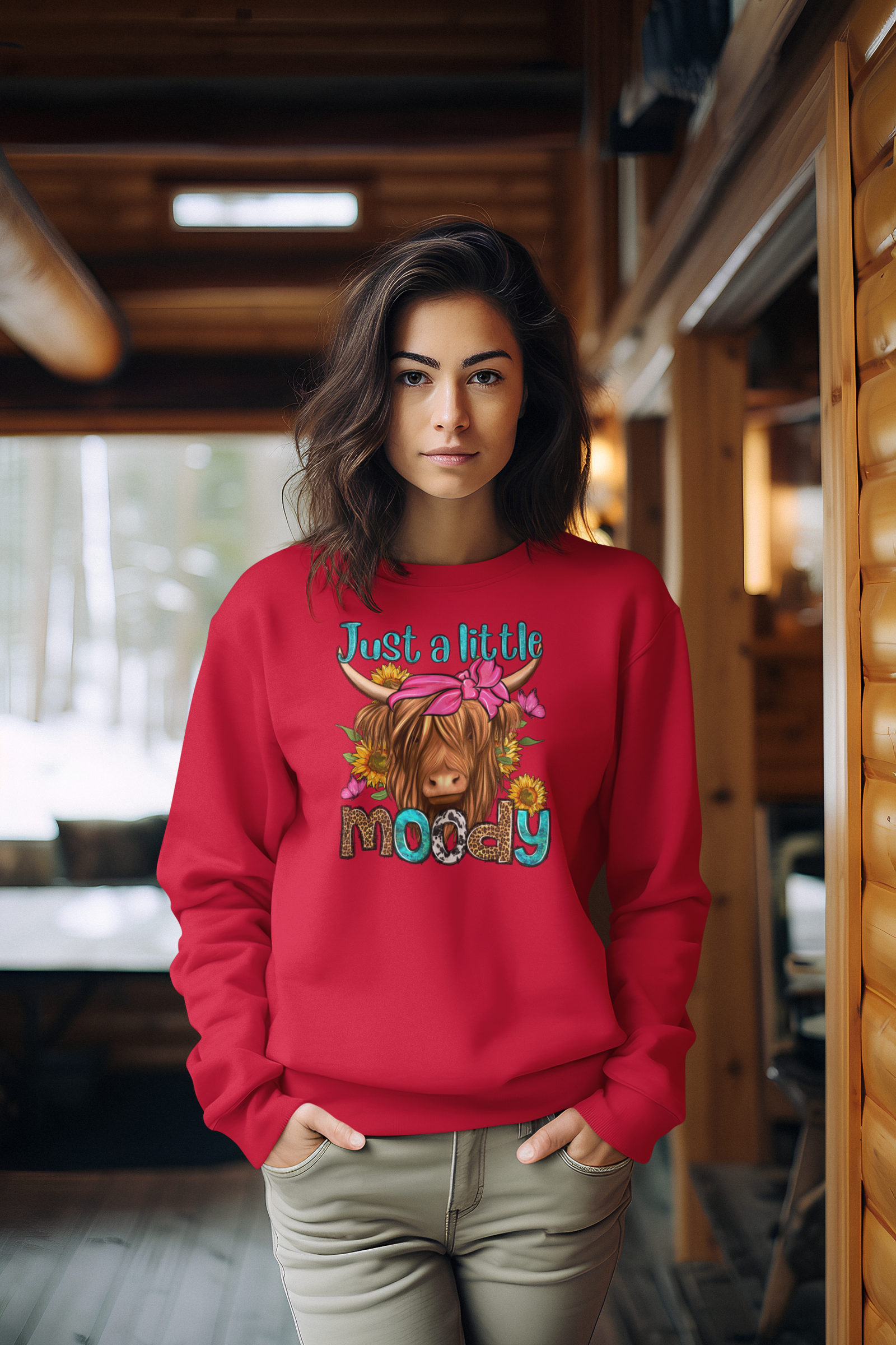 Just A Little Moody Unisex Heavy Blend™ Crewneck Sweatshirt - River Front Creations Store