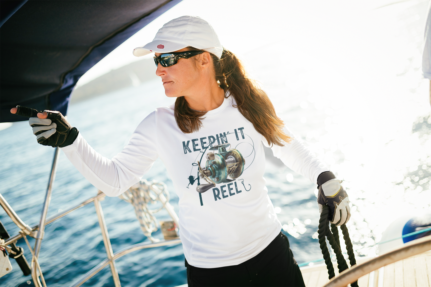 Keeping It Reel Long Sleeve Tee - Psalm 95:1 Unisex Cotton Shirt - River Front Creations Store