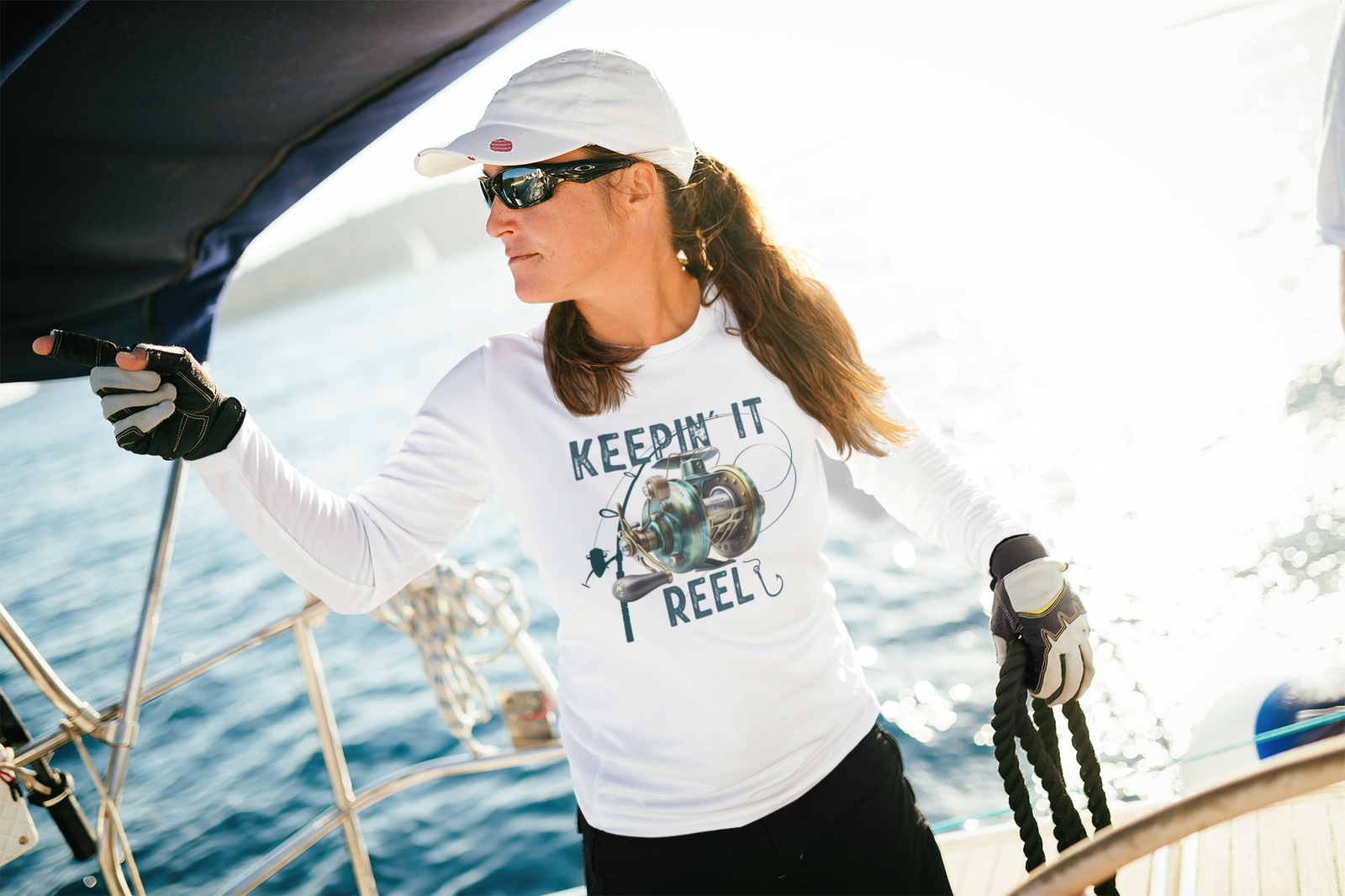Keeping It Reel Long Sleeve Tee - Psalm 95:1 Unisex Cotton Shirt - River Front Creations Store