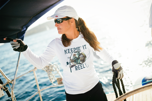 Keeping It Reel Long Sleeve Tee - Psalm 95:1 Unisex Cotton Shirt - River Front Creations Store