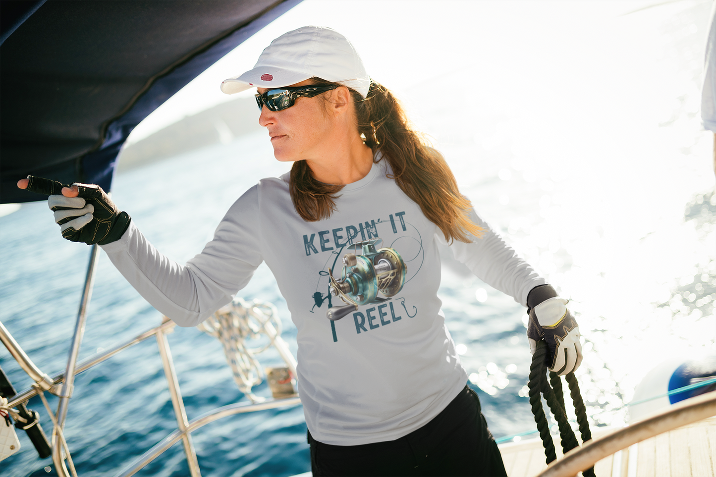 Keeping It Reel Long Sleeve Tee - Psalm 95:1 Unisex Cotton Shirt - River Front Creations Store