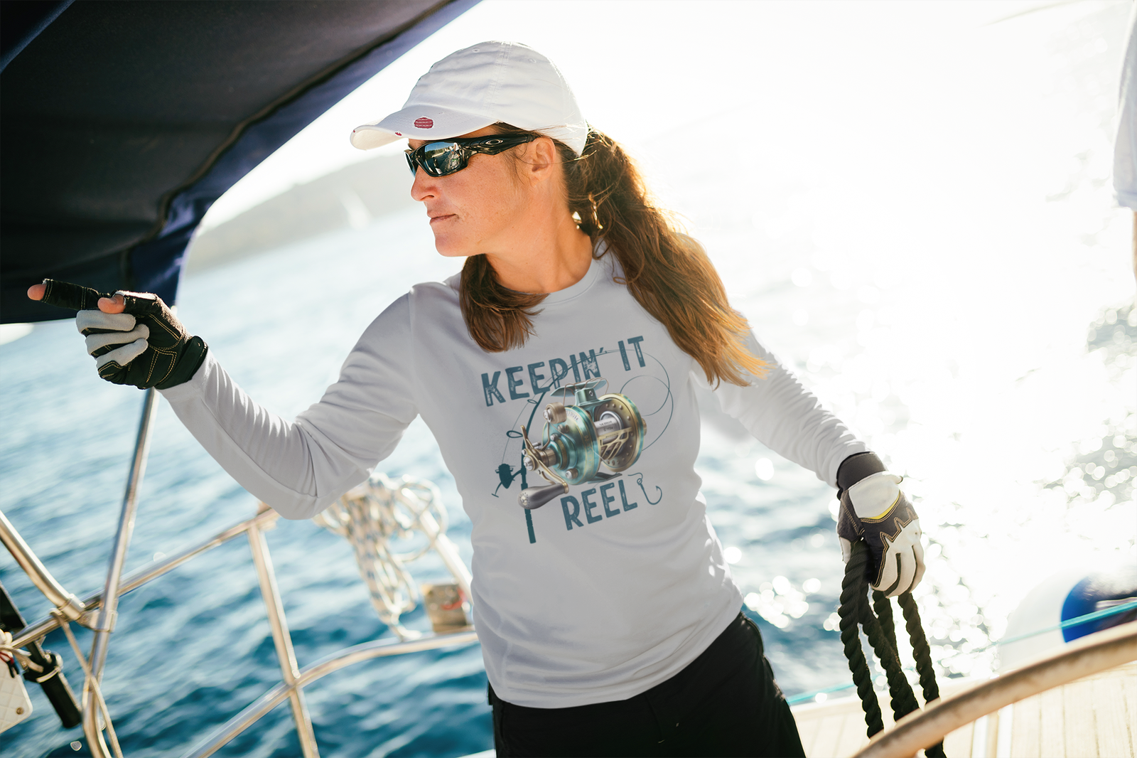 Keeping It Reel Long Sleeve Tee - Psalm 95:1 Unisex Cotton Shirt - River Front Creations Store