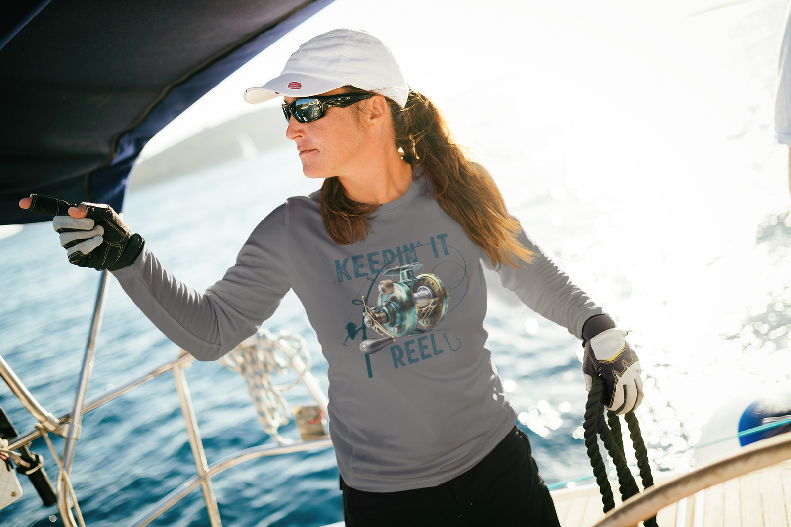 Keeping It Reel Long Sleeve Tee - Psalm 95:1 Unisex Cotton Shirt - River Front Creations Store