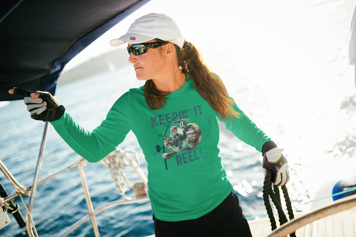Keeping It Reel Long Sleeve Tee - Psalm 95:1 Unisex Cotton Shirt - River Front Creations Store