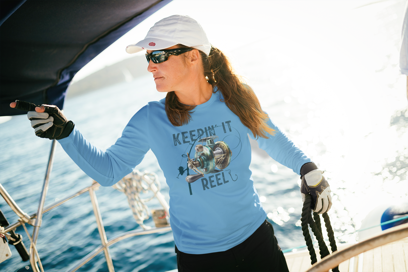 Keeping It Reel Long Sleeve Tee - Psalm 95:1 Unisex Cotton Shirt - River Front Creations Store