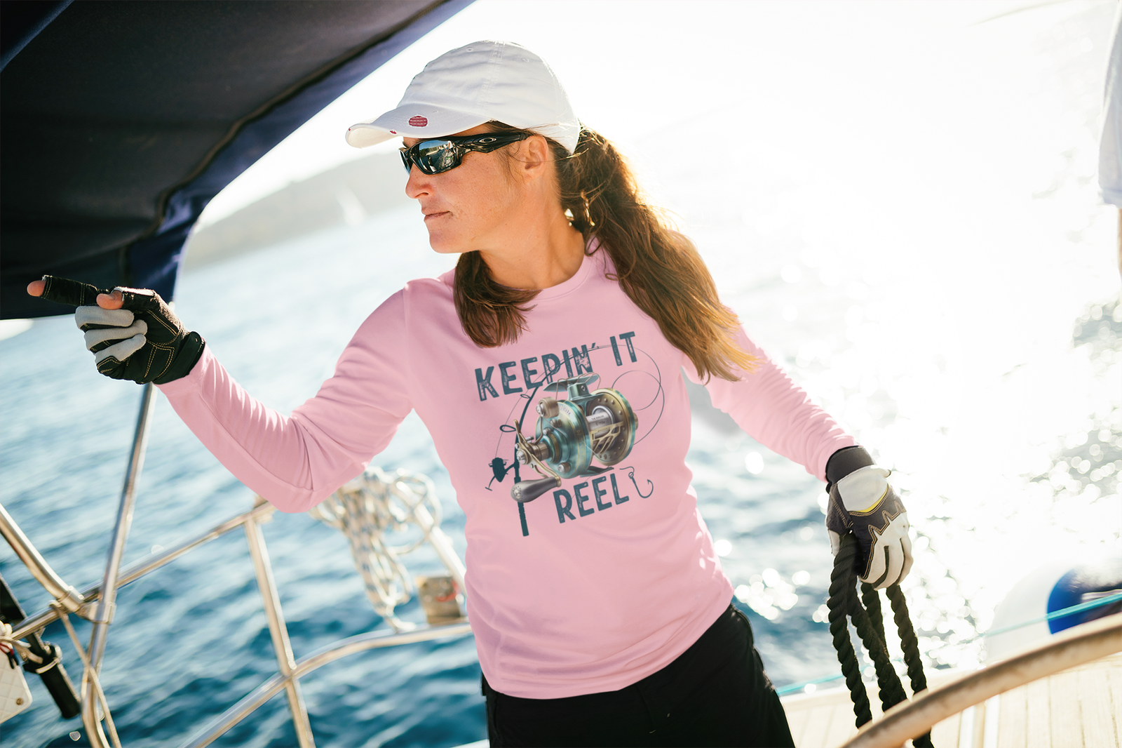 Keeping It Reel Long Sleeve Tee - Psalm 95:1 Unisex Cotton Shirt - River Front Creations Store