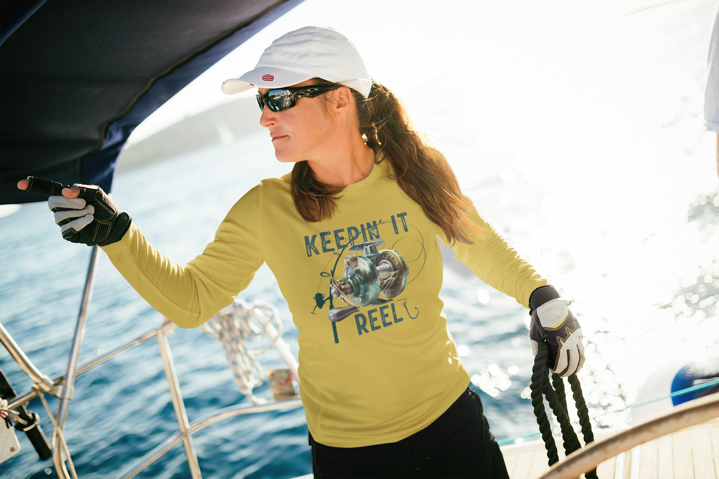 Keeping It Reel Long Sleeve Tee - Psalm 95:1 Unisex Cotton Shirt - River Front Creations Store