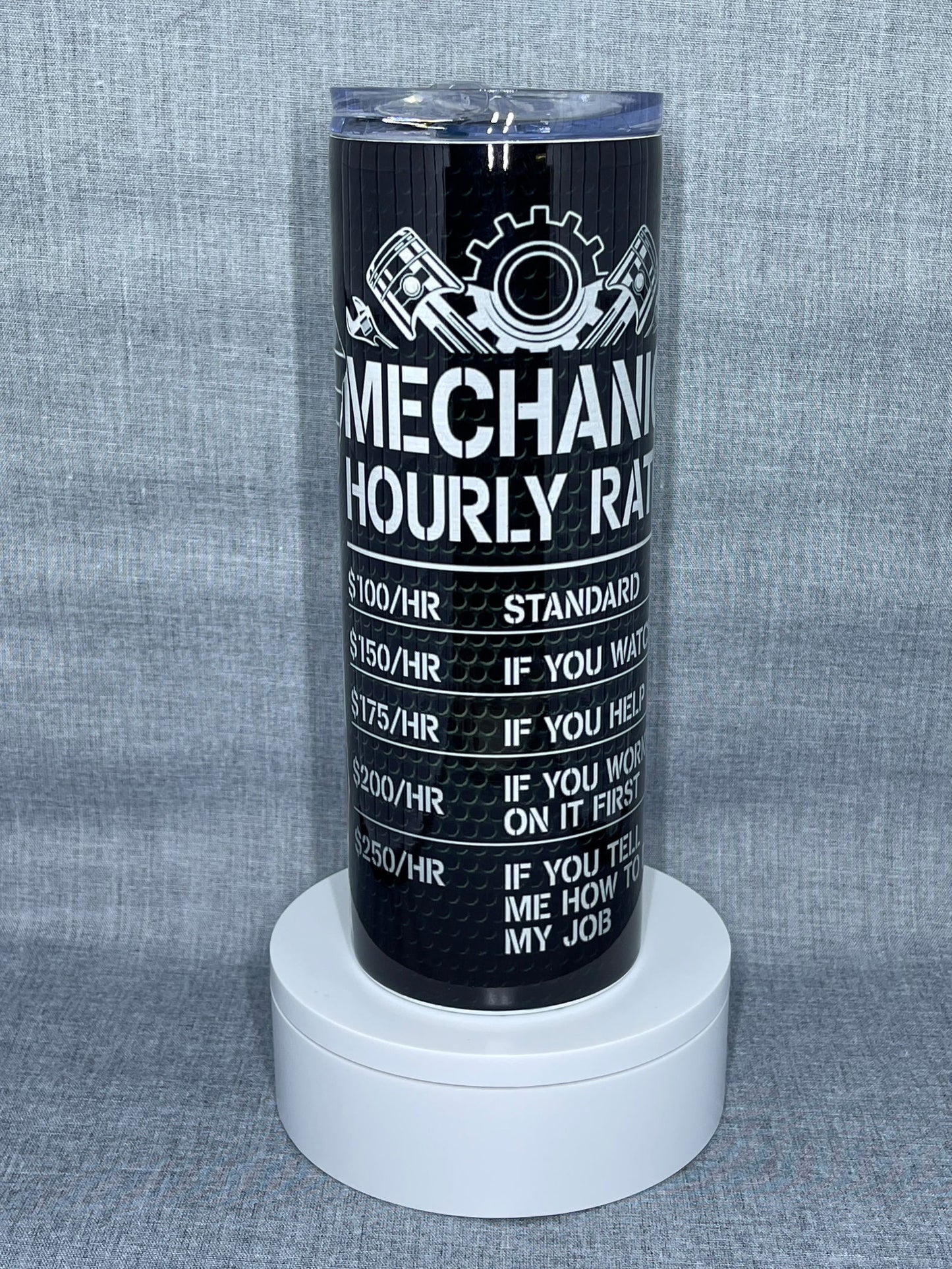 Mechanics Hourly Rate Tool Stainless Steel Tumbler - River Front Creations Store