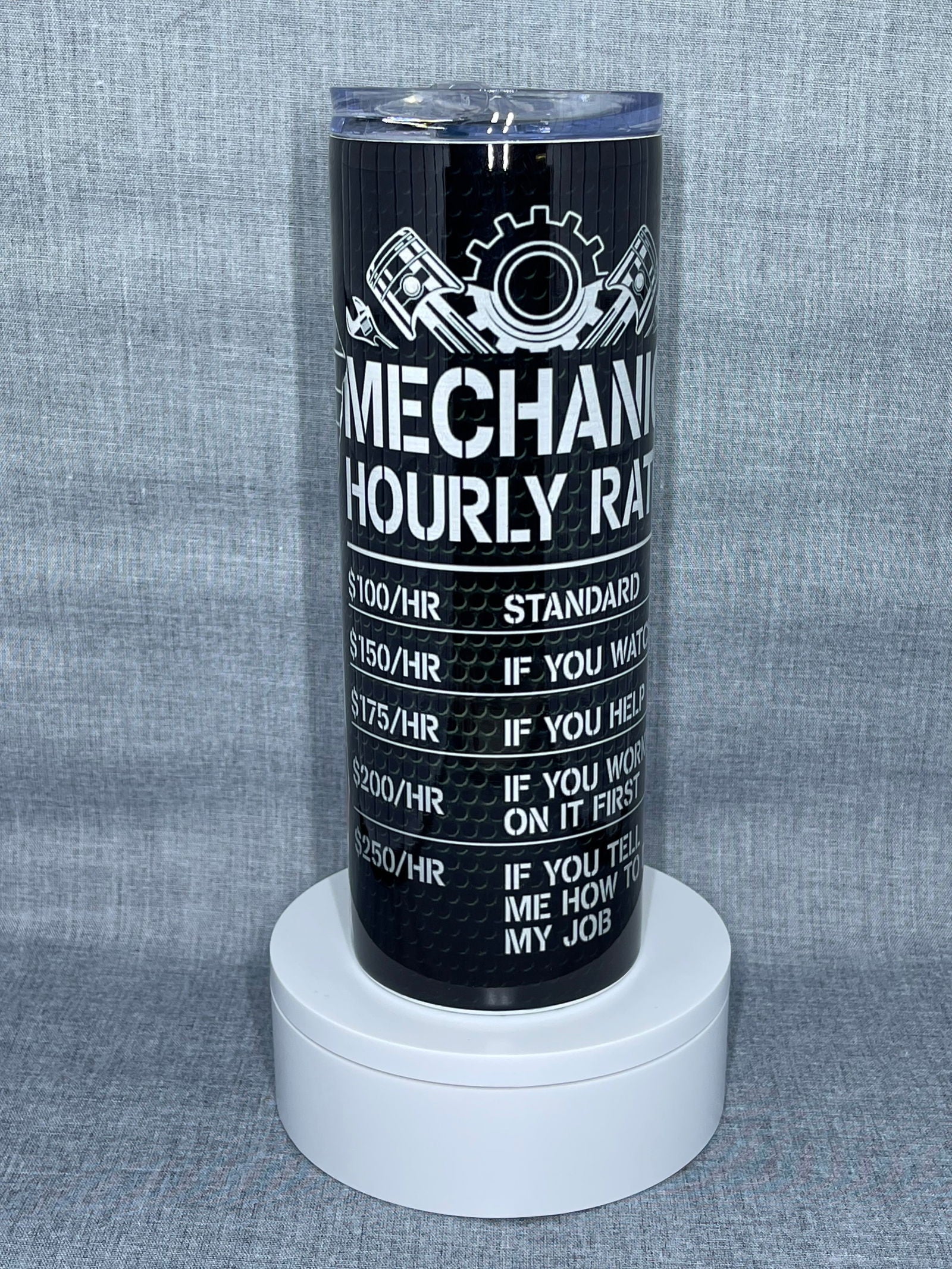 Mechanics Hourly Rate Tool Stainless Steel Tumbler - River Front Creations Store
