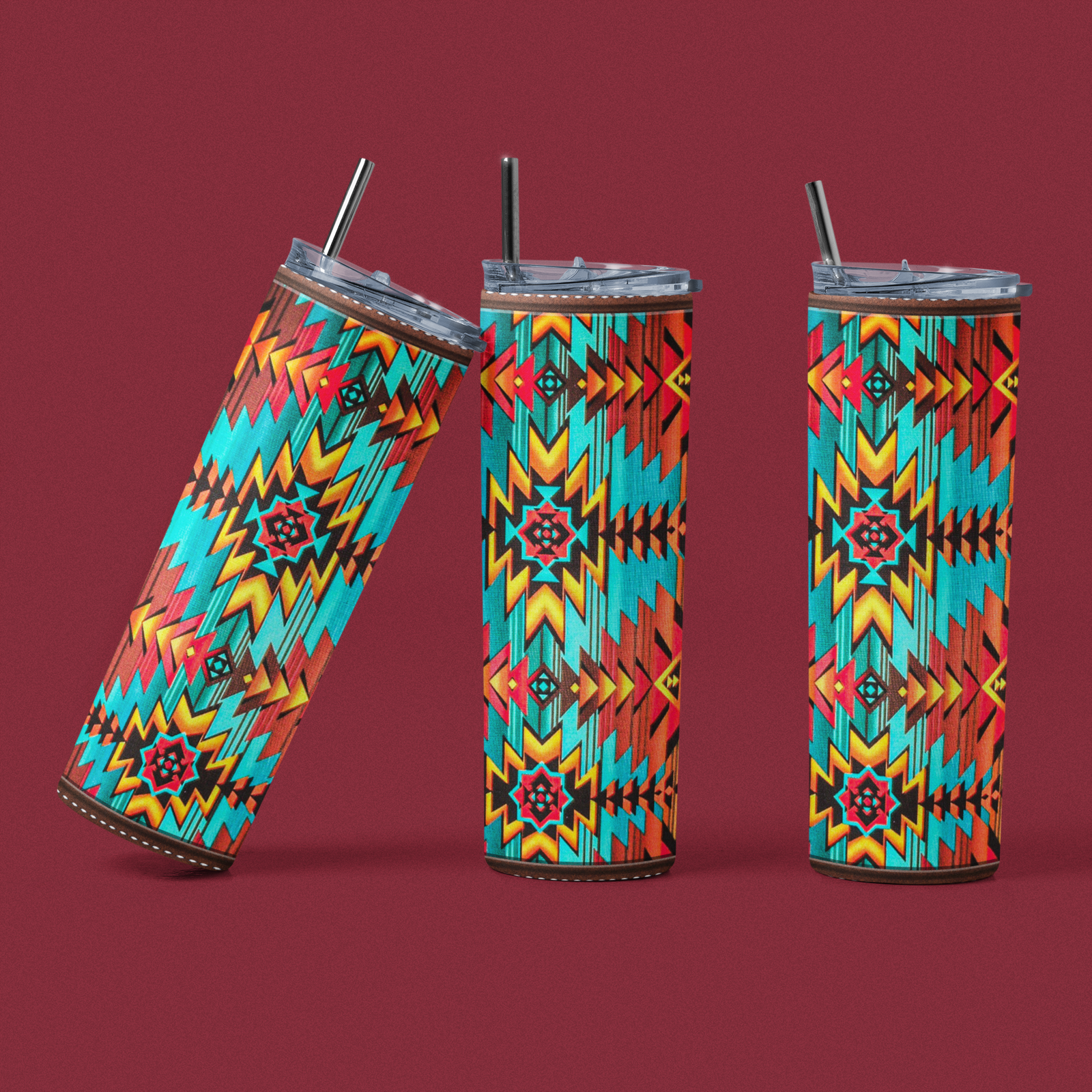 Southwest Aztec Tumbler - River Front Creations Store
