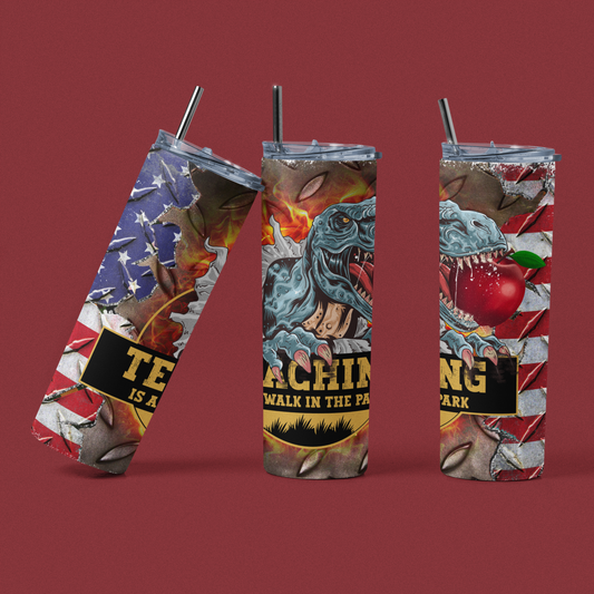 Teaching is a Walk in the Park Stainless Steel Tumbler - River Front Creations Store