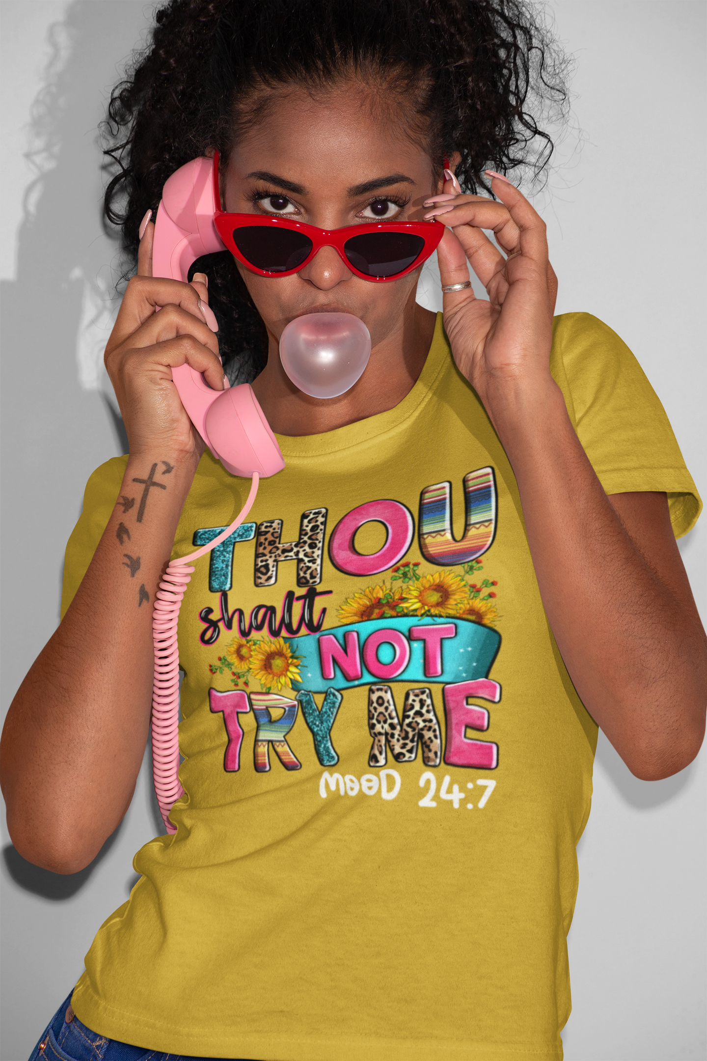 Thou Shalt Not Try Me - Mood 24:7 Unisex Heavy Cotton Tee - River Front Creations Store