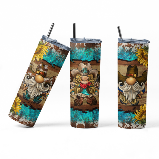 Western Turquoise Gnome Stainless Steel Tumbler - River Front Creations Store