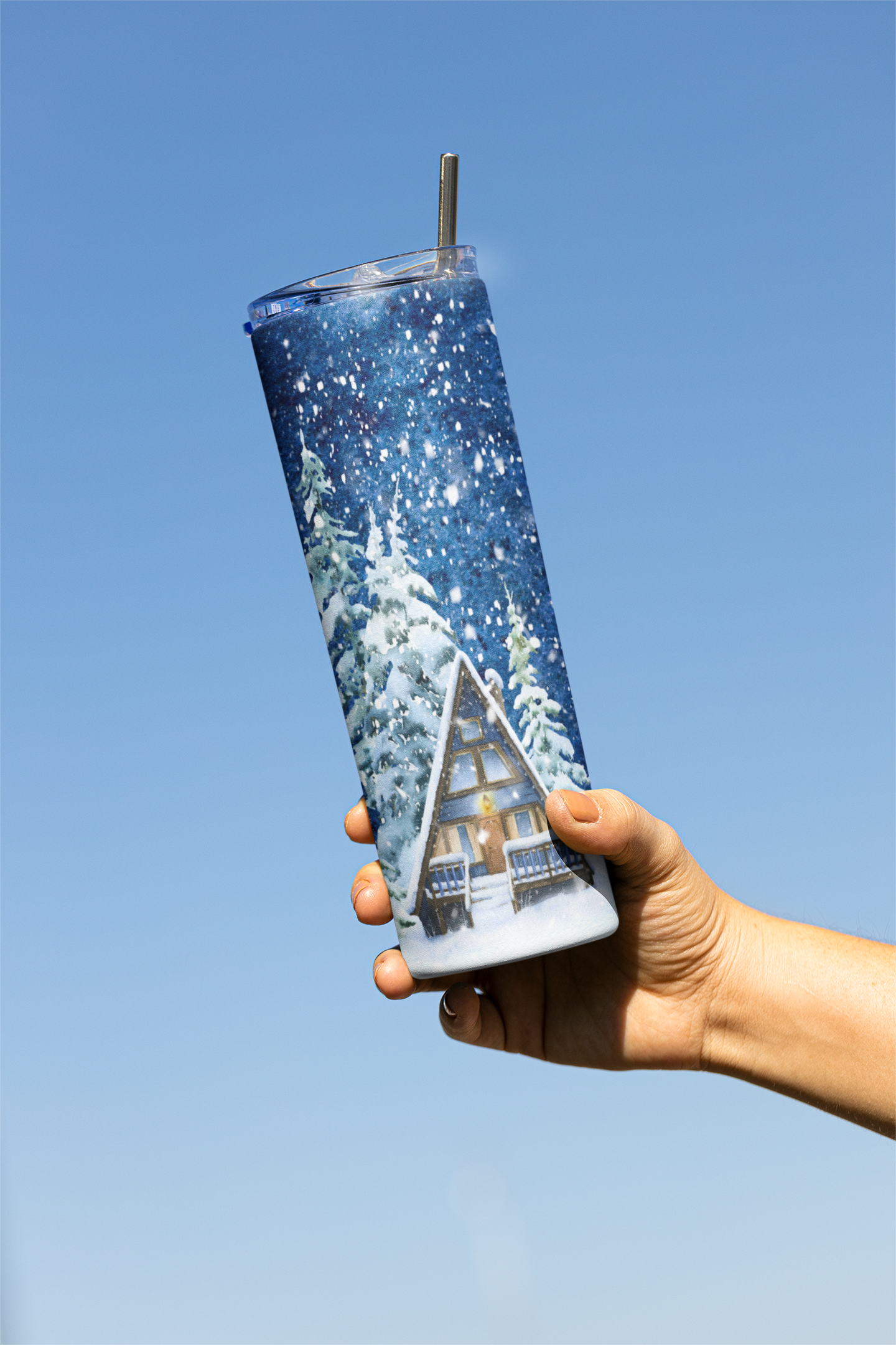 Winter Night Skinny Tumbler - River Front Creations Store