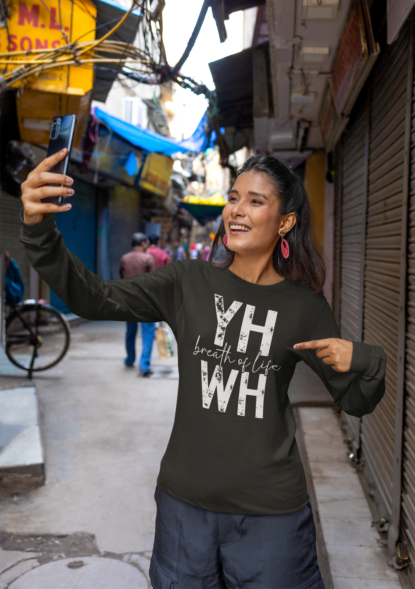 YHWH Breath of life - Unisex Cotton Shirt - River Front Creations Store
